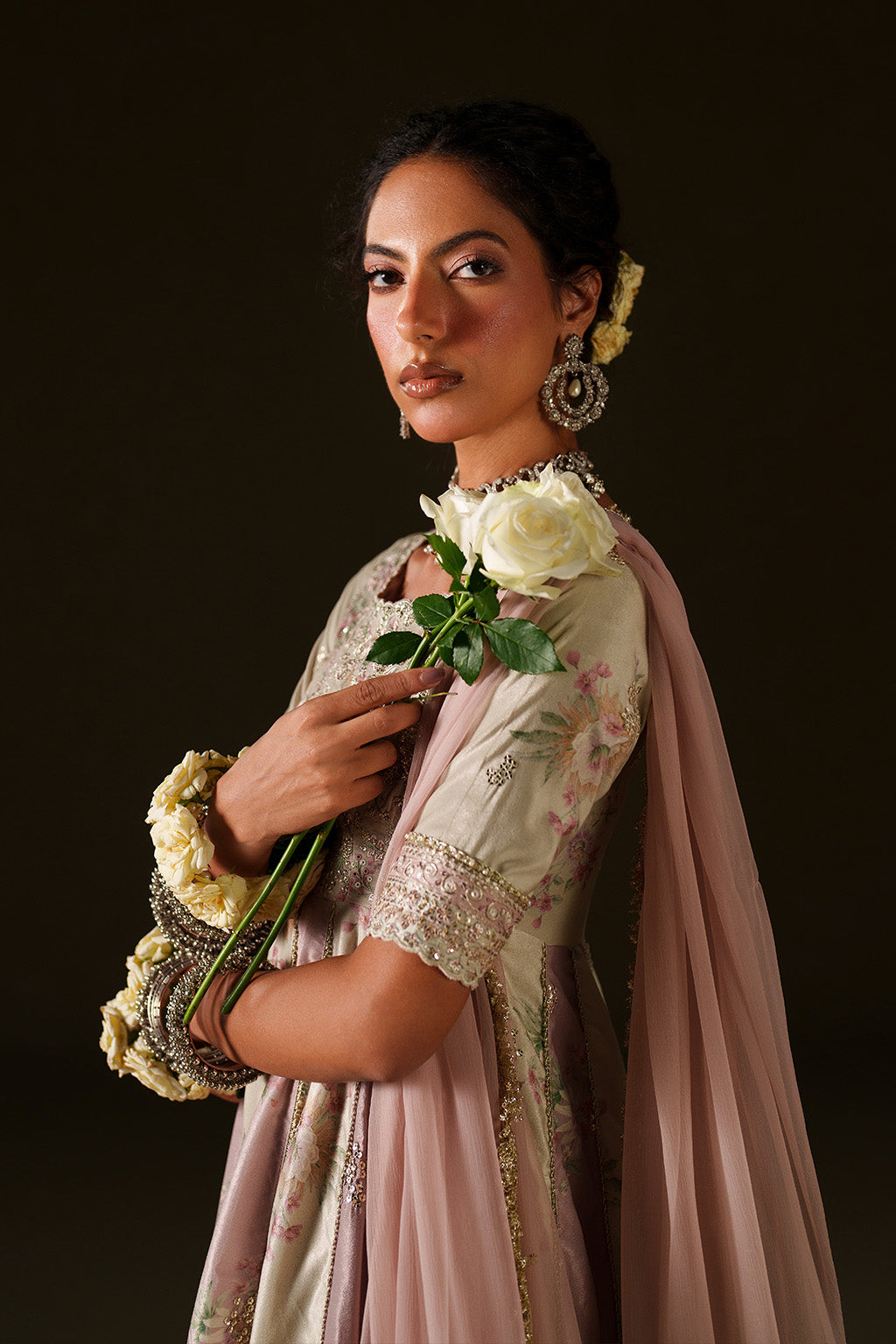 Iznik | Velvet 25 | IV-77 Embroidered Velvet - House Of Hania