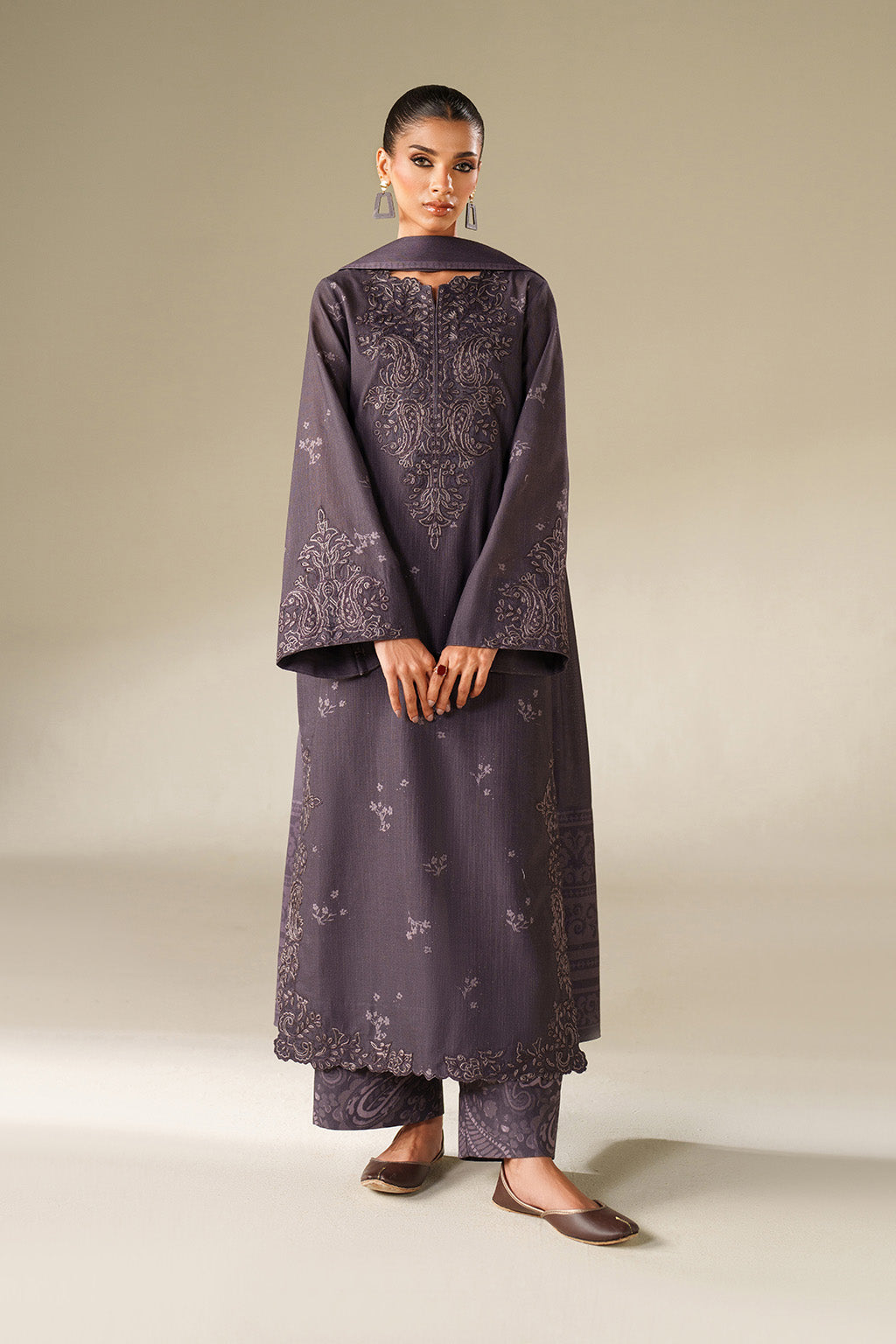 Iznik | Winter Chapter 25 | UE-558 Printed Khaddar - House Of Hania