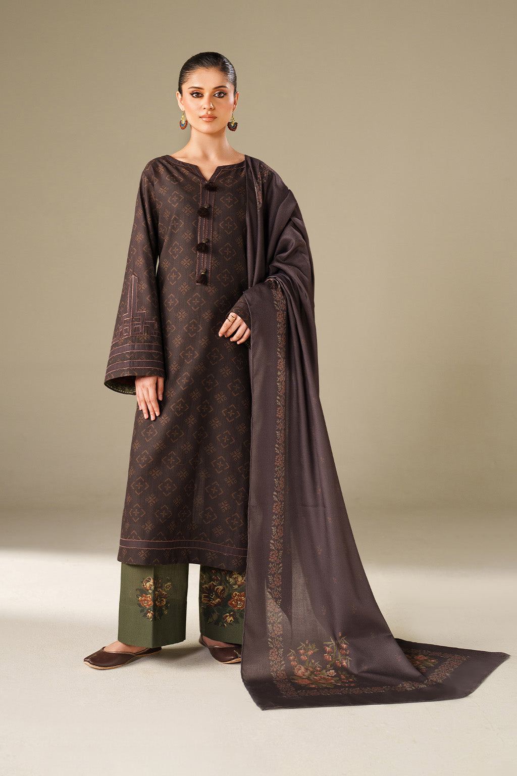 Iznik | Winter Chapter 25 | UE-564 Printed Khaddar - House Of Hania