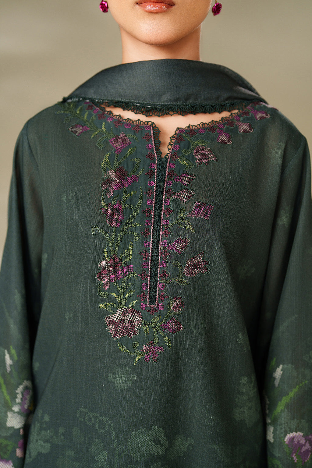 Iznik | Winter Chapter 25 | UE-567 Printed Khaddar - House Of Hania