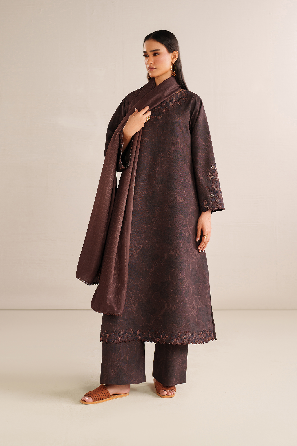 Iznik | Winter Chapter 25 | UE-574 Printed Khaddar - House Of Hania