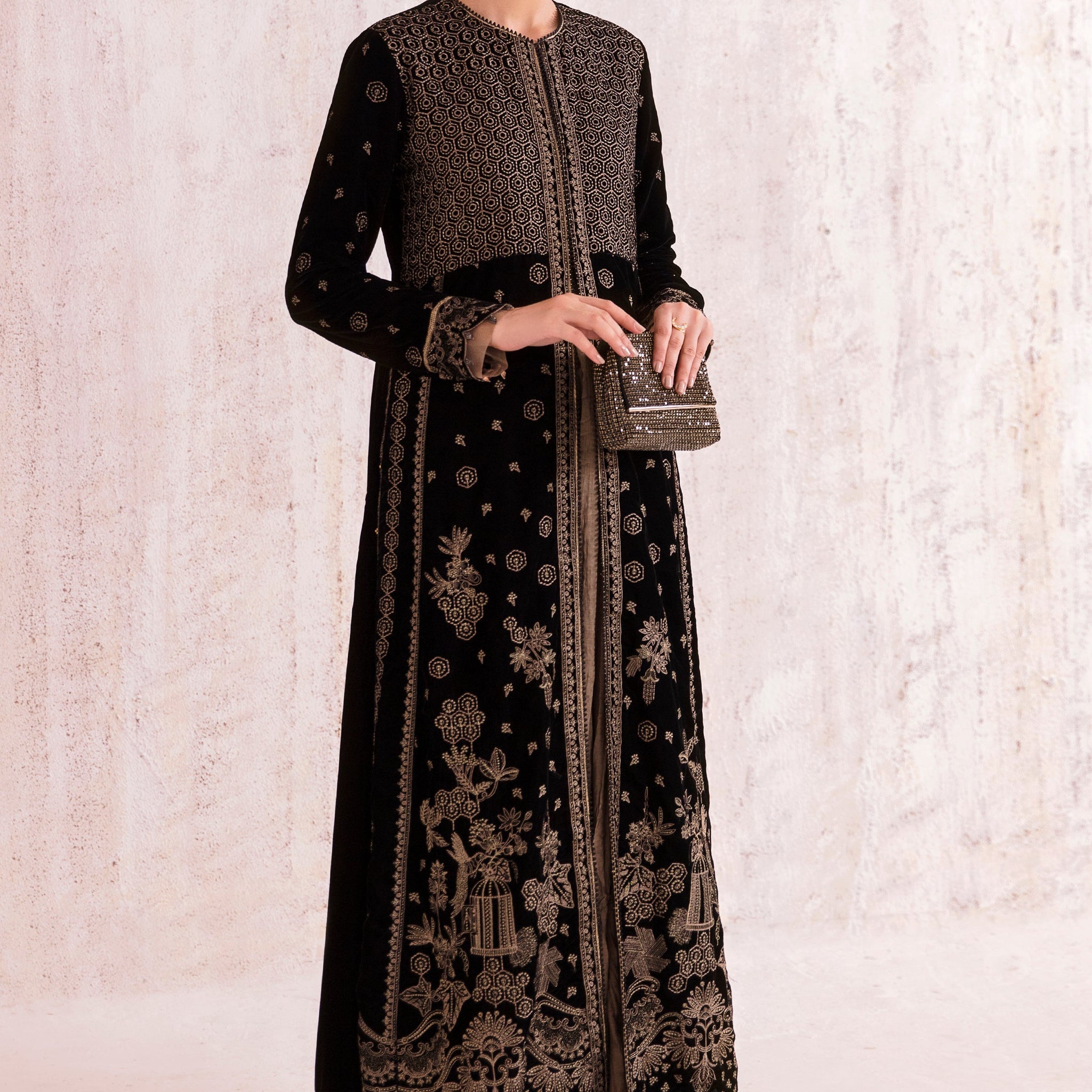 JAZMIN__Embroidered Velvet Formal VF-2001 - House Of Hania