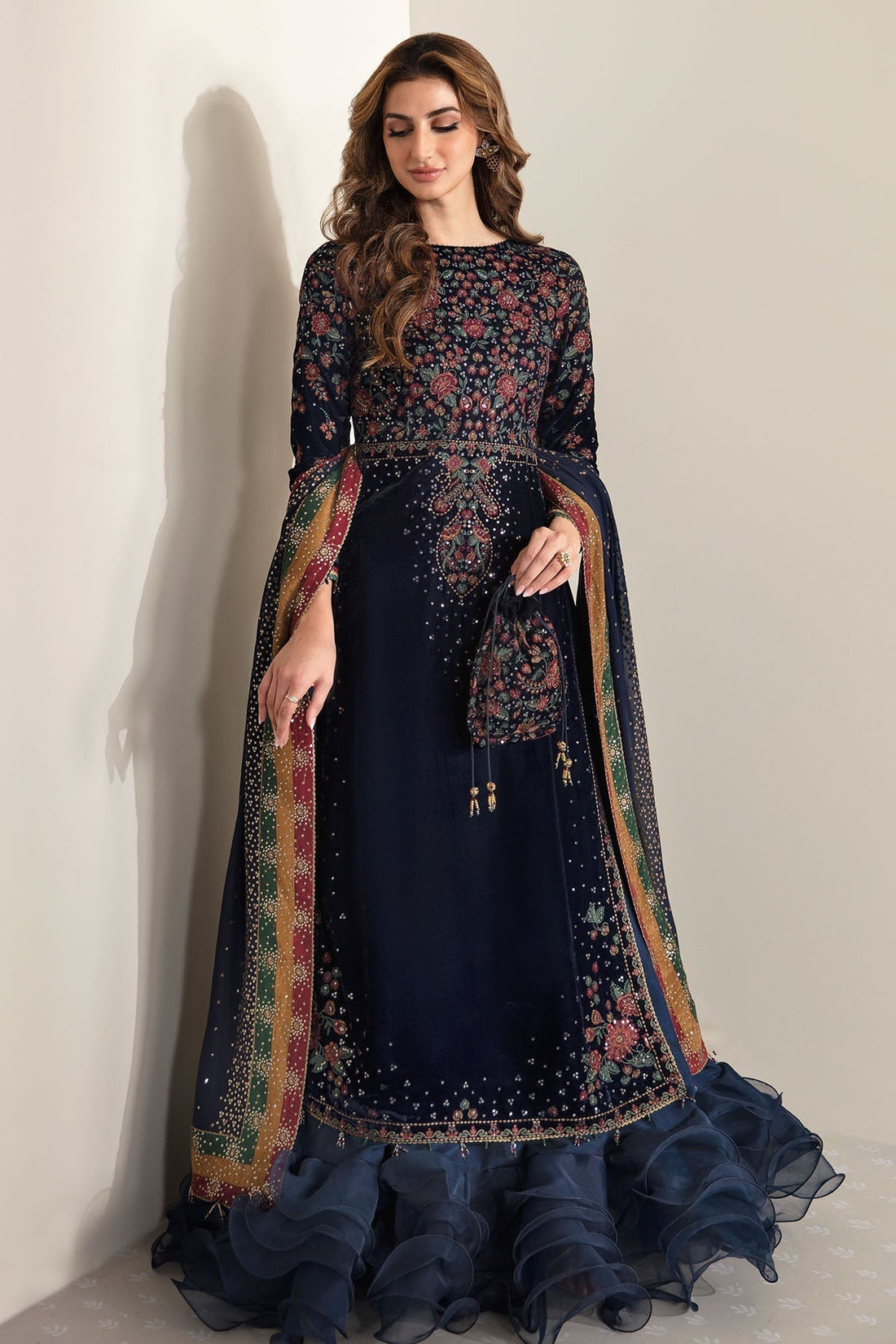 JAZMIN__Embroidered Velvet Formal VF-2005 - House Of Hania