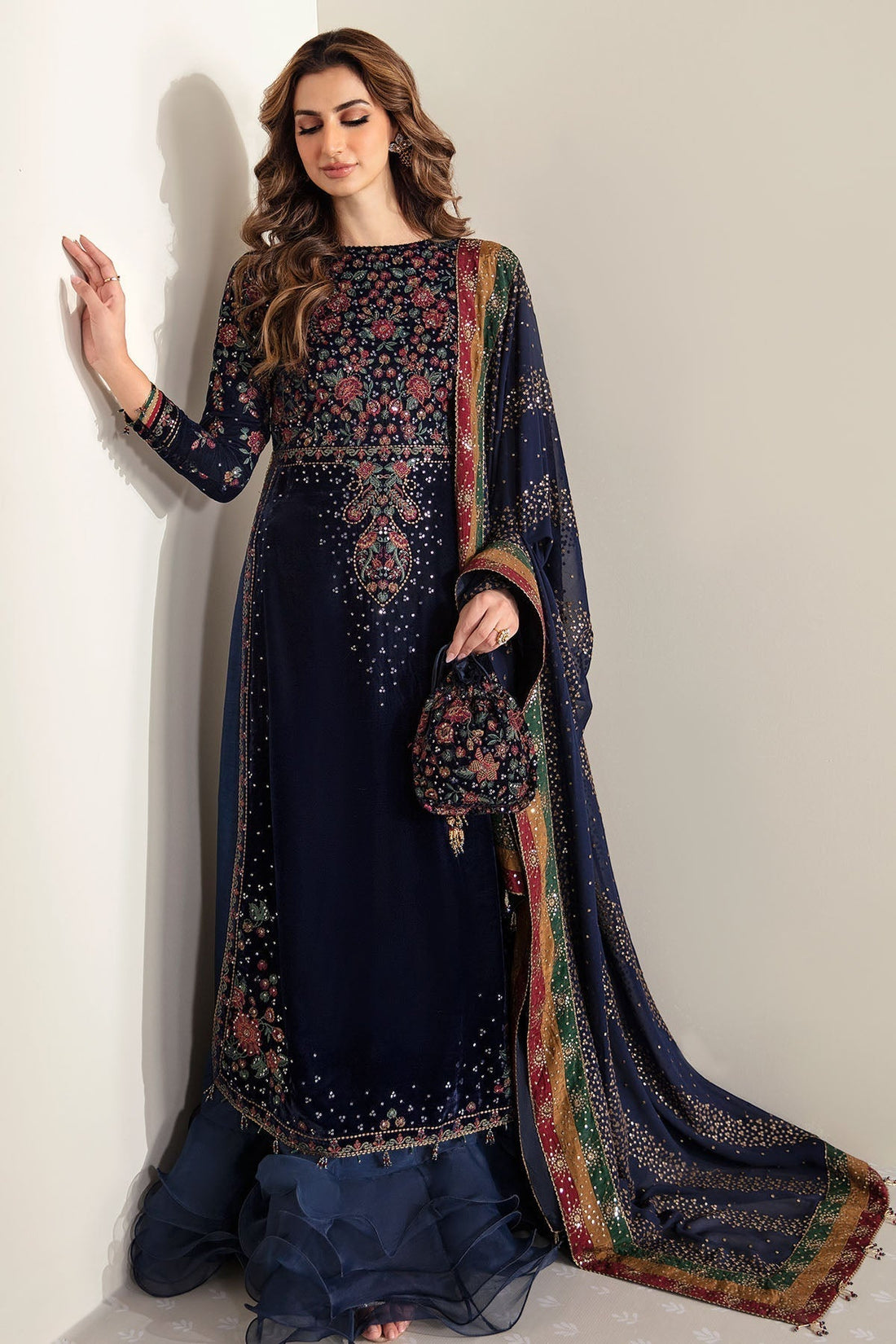 JAZMIN__Embroidered Velvet Formal VF-2005 - House Of Hania