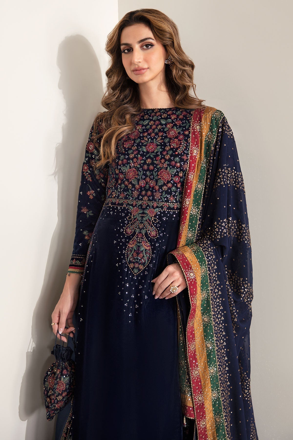 JAZMIN__Embroidered Velvet Formal VF-2005 - House Of Hania