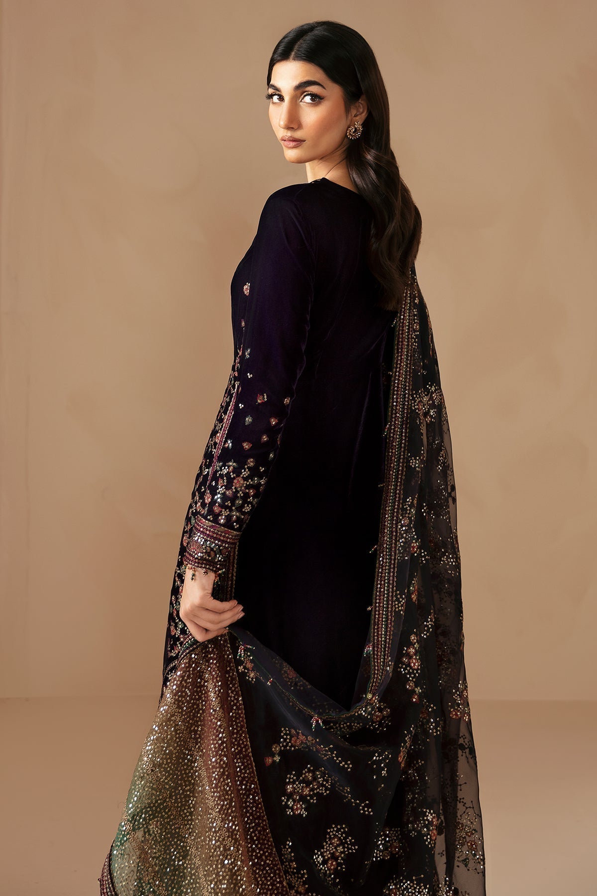 JAZMIN__Embroidered Velvet Formal VF-2027 - House Of Hania