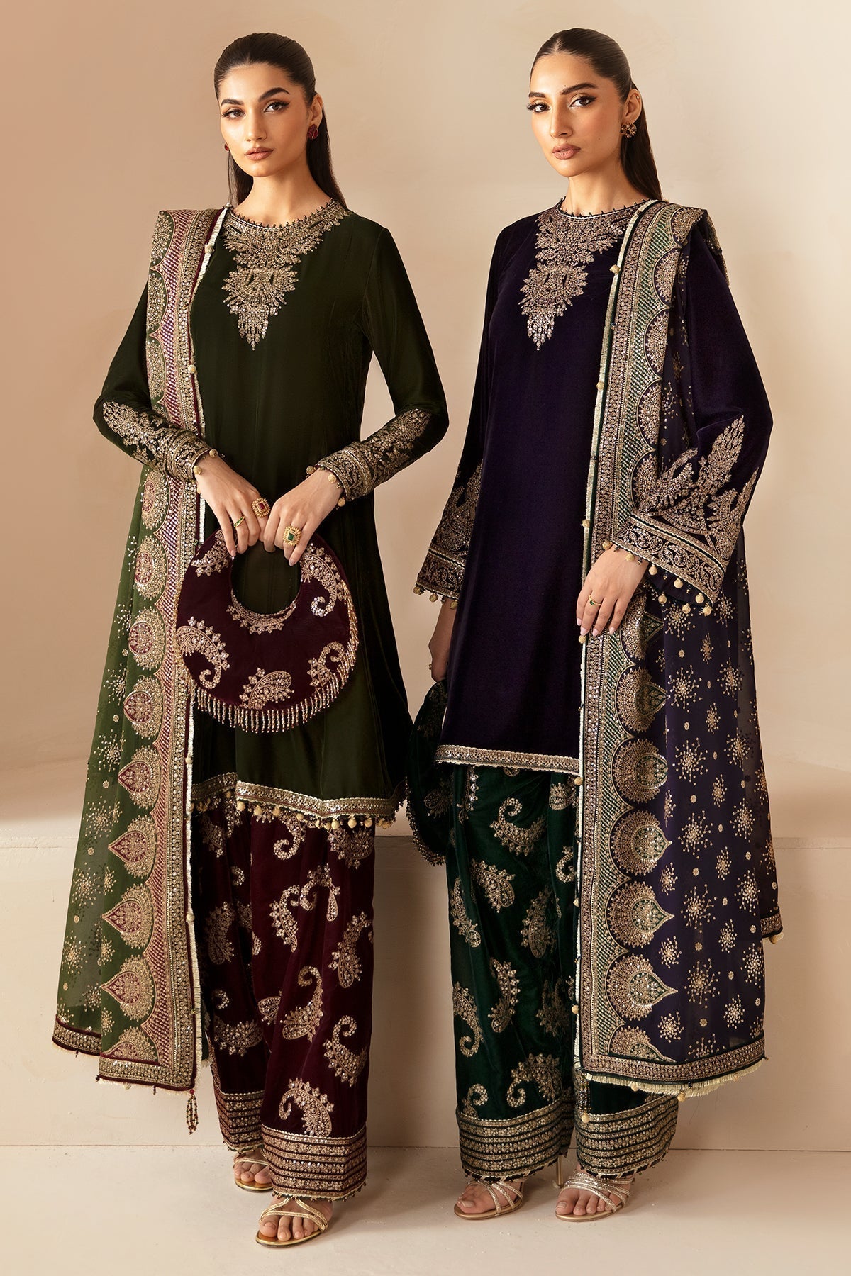 JAZMIN__Embroidered Velvet Formal VF-2029 - House Of Hania