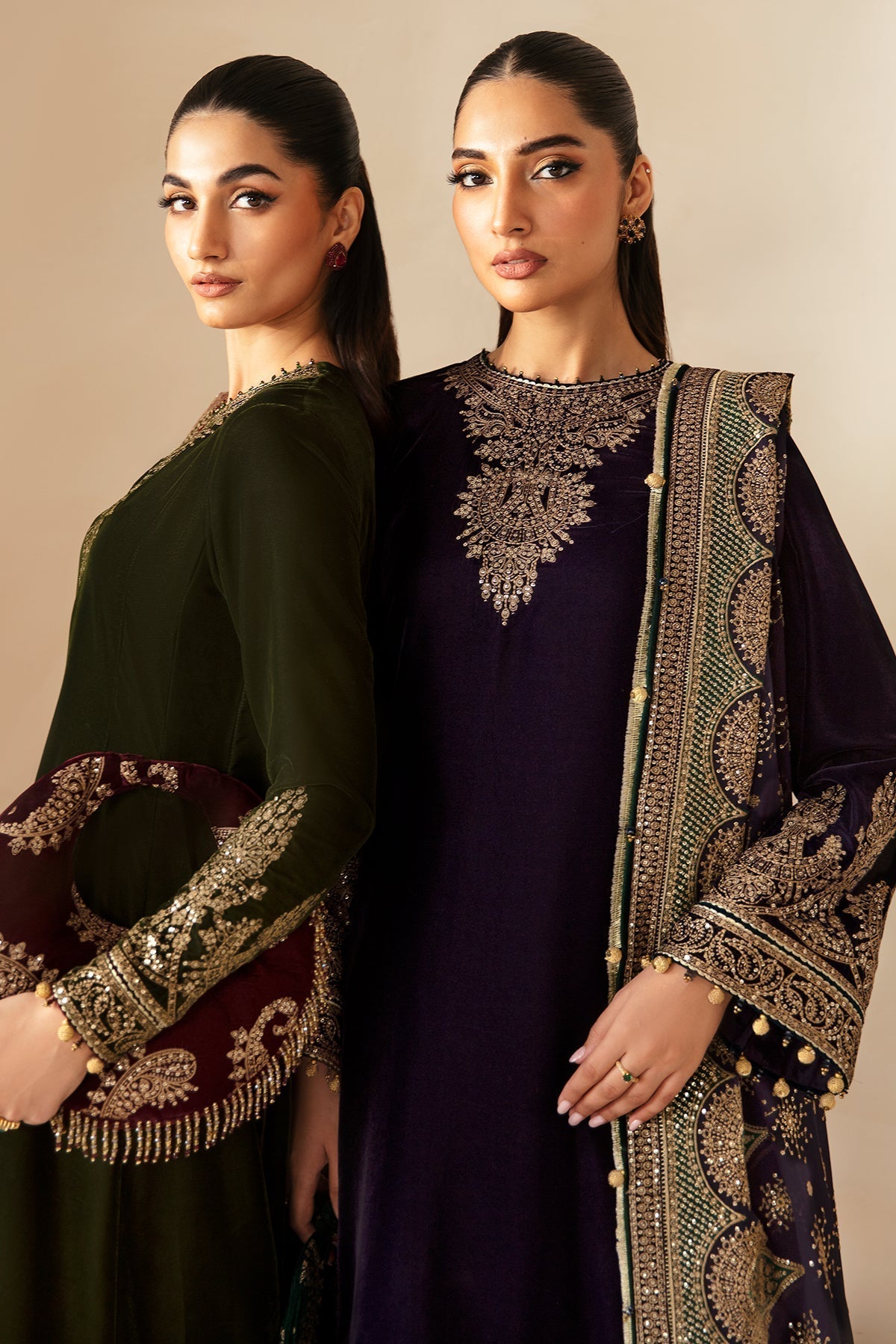 JAZMIN__Embroidered Velvet Formal VF-2029 - House Of Hania
