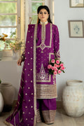 Jahaa'n Ara by Serene Embroidered Raw Silk Suit SRS-02 - House Of Hania