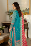 Jahaa'n Ara by Serene Embroidered Raw Silk Suit SRS-03 - House Of Hania