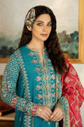Jahaa'n Ara by Serene Embroidered Raw Silk Suit SRS-03 - House Of Hania