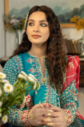 Jahaa'n Ara by Serene Embroidered Raw Silk Suit SRS-03 - House Of Hania