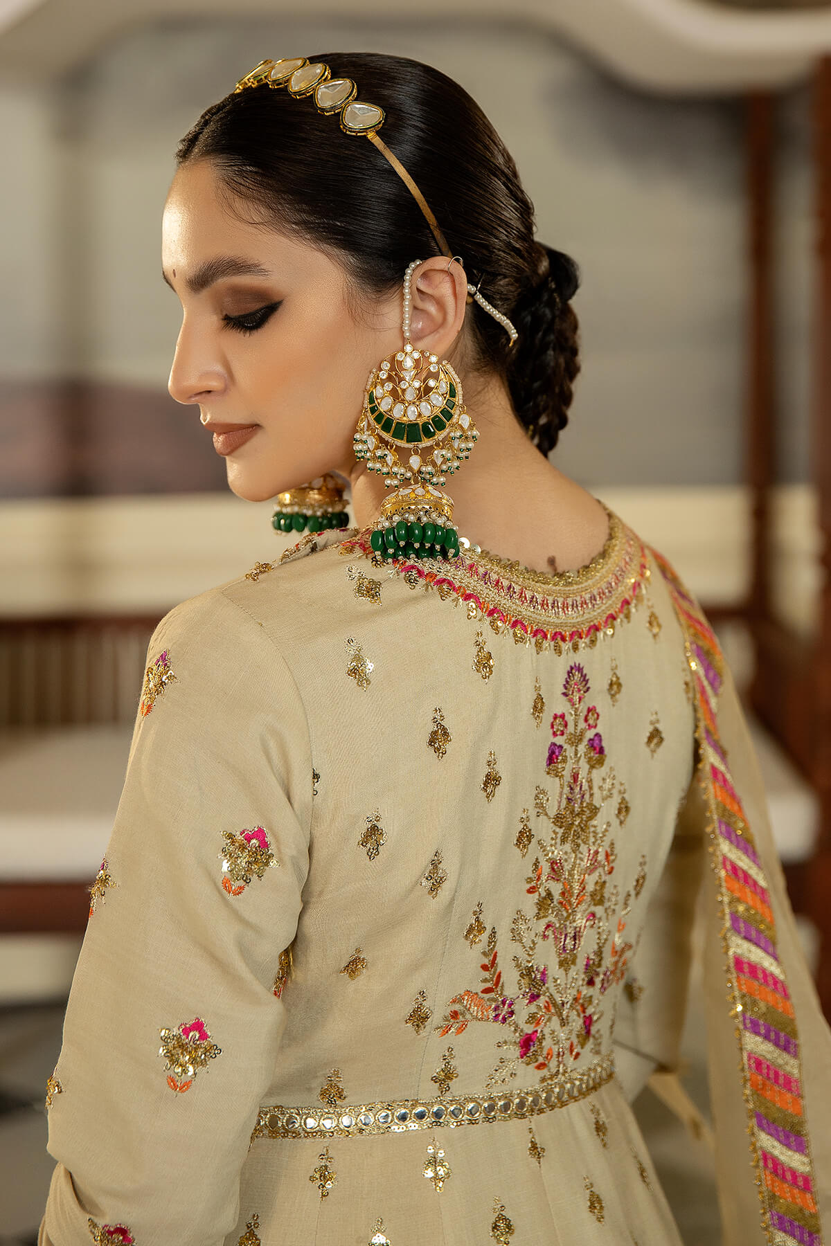 Jahaa'n Ara by Serene Embroidered Raw Silk Suit SRS-05 - House Of Hania