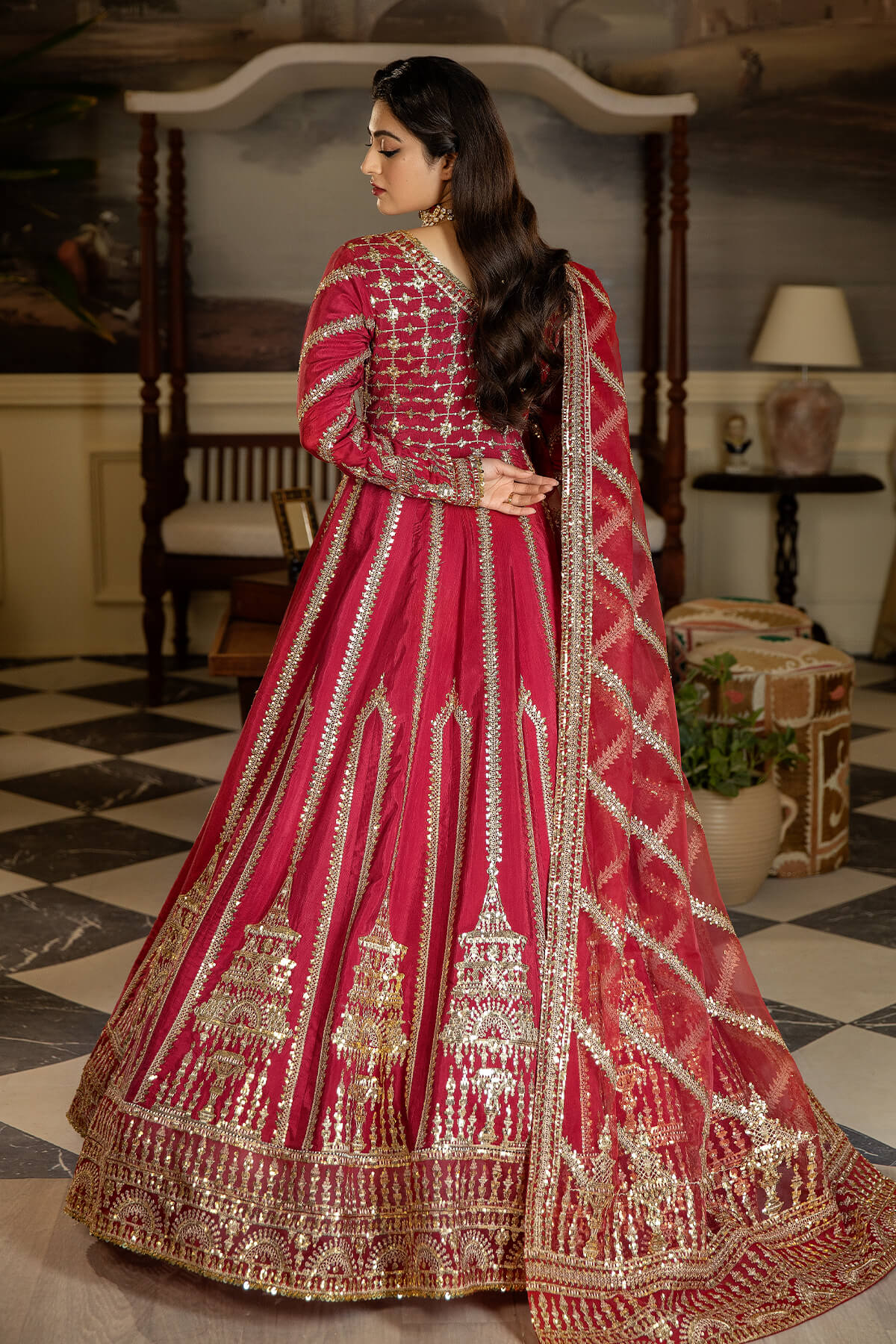 Jahaa'n Ara by Serene Embroidered Raw Silk Suit SRS-06 - House Of Hania