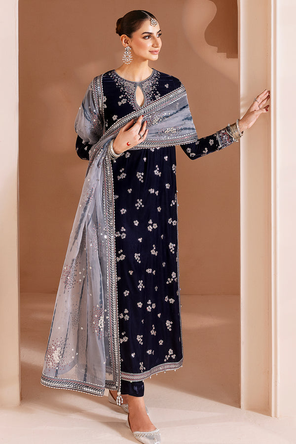 Jazmin | Chandni Velvet Formals 25 | Embroidered Velvet Formal CVF D-03 - House Of Hania