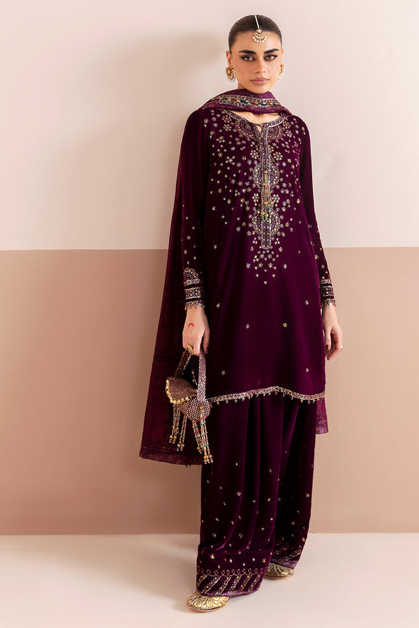 Jazmin | Chandni Velvet Formals 25 | Embroidered Velvet Formal CVF D-05 - House Of Hania