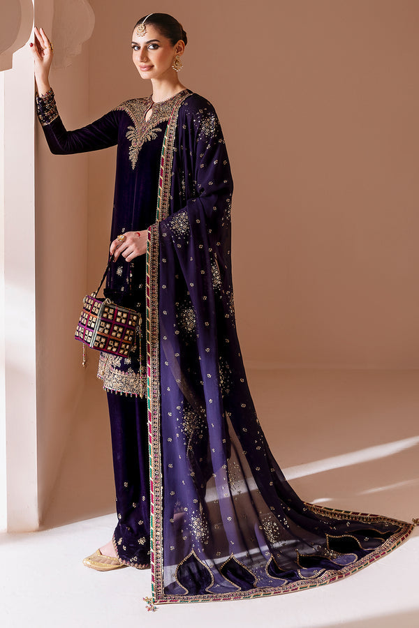 Jazmin | Chandni Velvet Formals 25 | Embroidered Velvet Formal CVF D-08 - House Of Hania