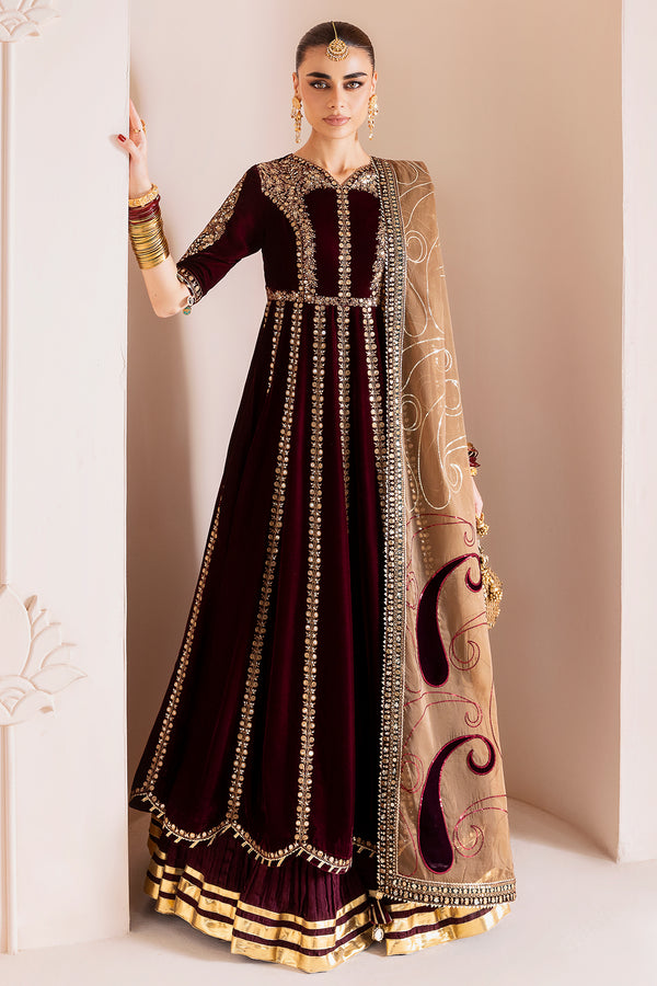 Jazmin | Chandni Velvet Formals 25 | Embroidered Velvet Formal CVF D-12 - House Of Hania