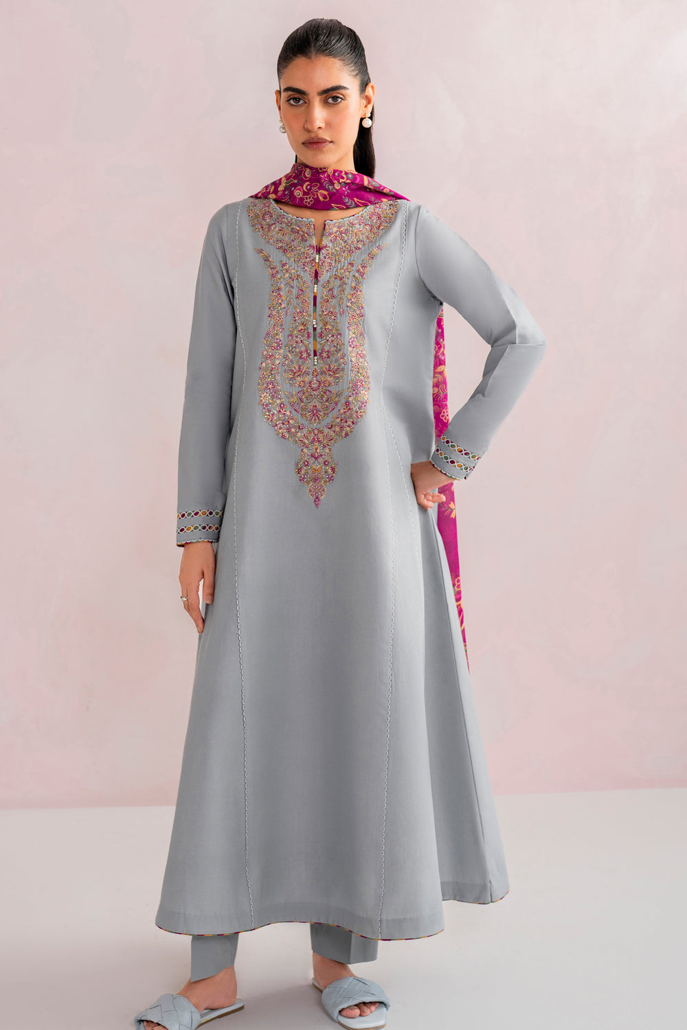 Jazmin | Embroidered Lawn | USE - 9090 - House Of Hania