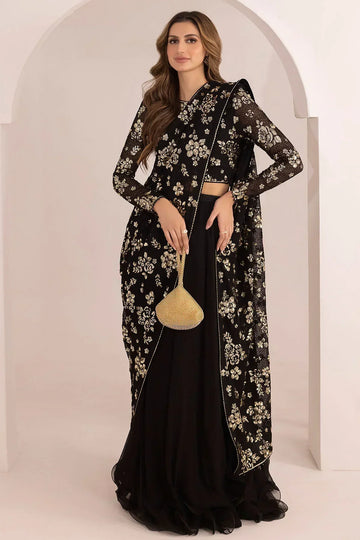 Jazmin | Formals Collection | EMBROIDERED CHIFFON UC-3021 - House Of Hania