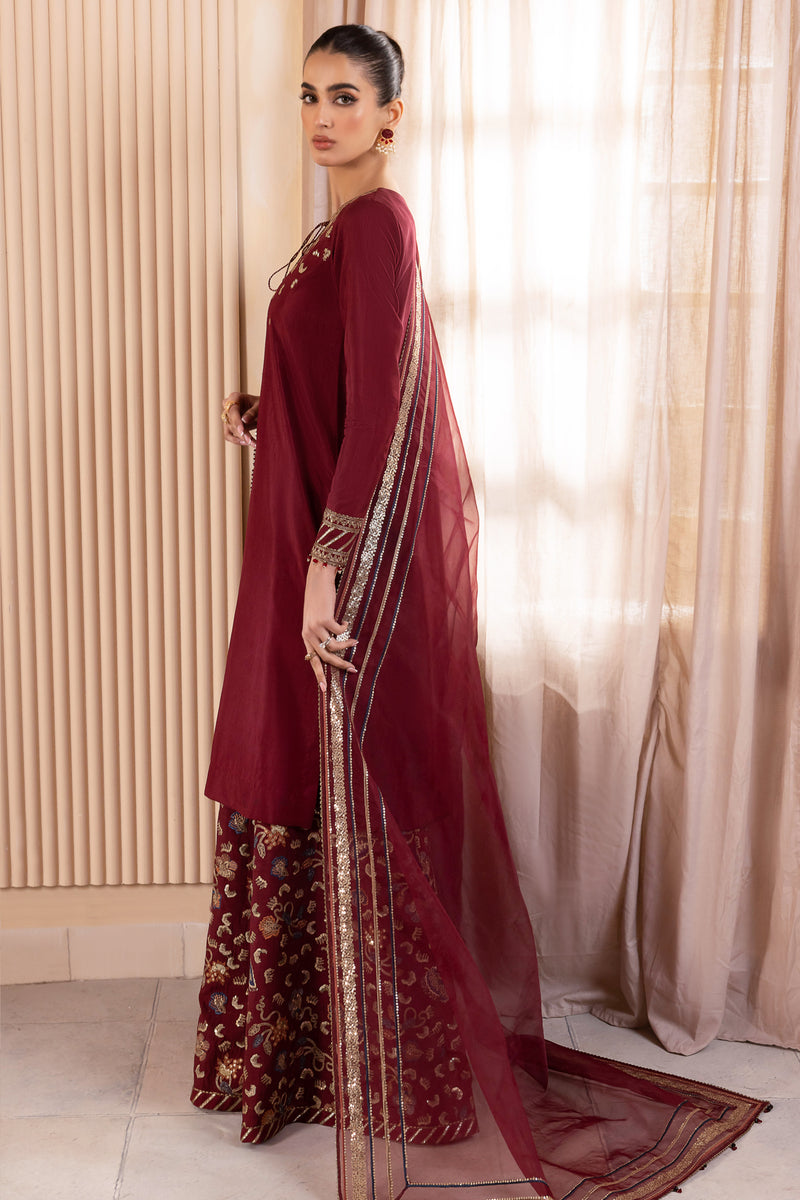 Jazmin | Formals Collection | RAW SILK UR-7016 - House Of Hania