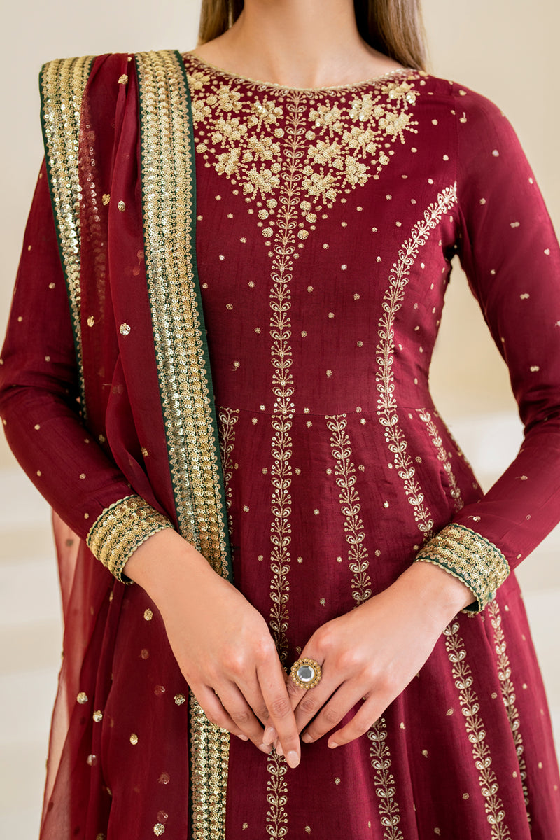 Jazmin | Formals Collection | Raw Silk UR-7018 - House Of Hania