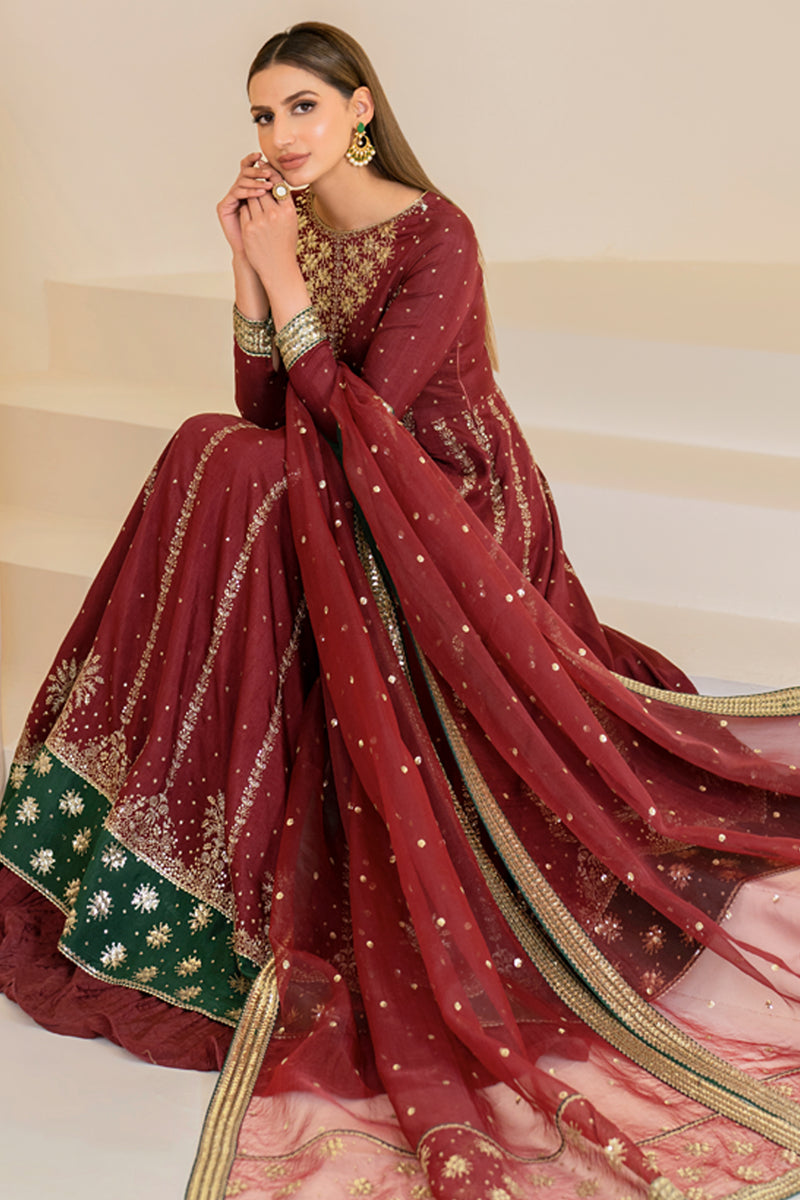 Jazmin | Formals Collection | Raw Silk UR-7018 - House Of Hania