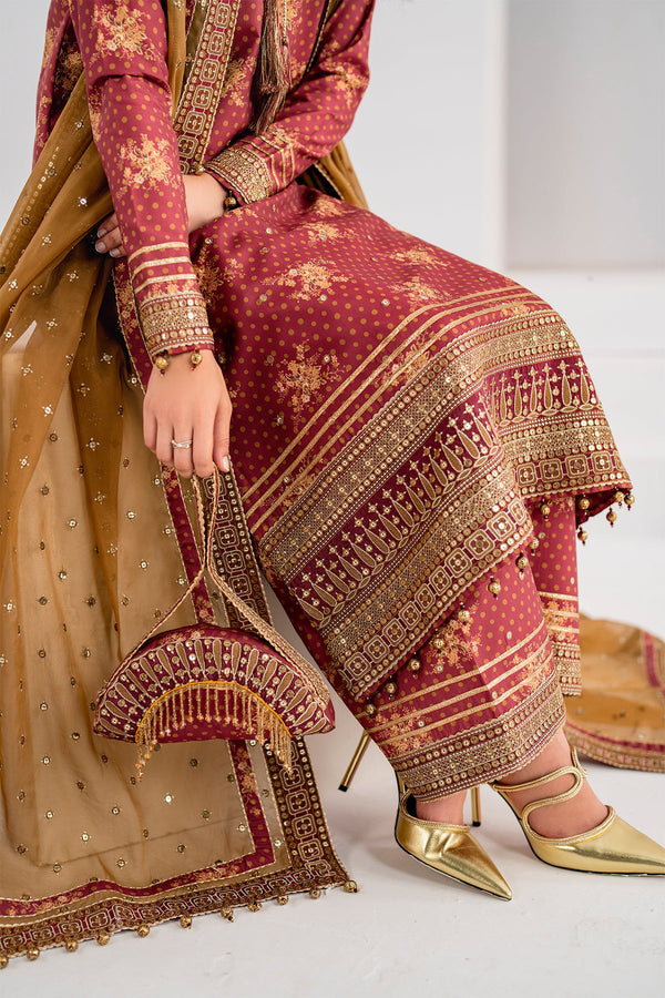 Jazmin | Formals Collection | Raw Silk UR-7029 - House Of Hania