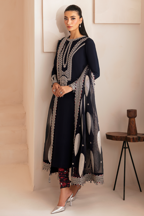 Jazmin | Formals Collection | Raw Silk UR-7033 - House Of Hania