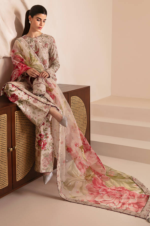 Jazmin | Formals Collection | Raw Silk UR-7034 - House Of Hania