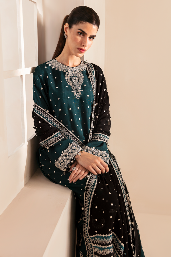 Jazmin | Formals Collection | Raw Silk UR-7035 - House Of Hania