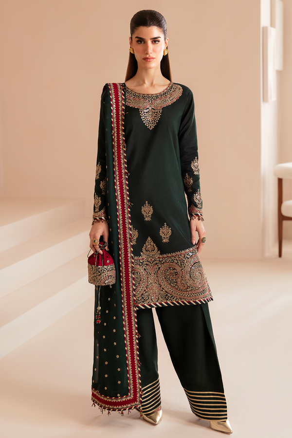 Jazmin | Formals Collection | Raw Silk UR-7036 - House Of Hania