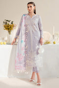 Jazmin | Iris EMBROIDERED DOBBY LAWN IL'25-D06 - House Of Hania