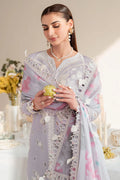 Jazmin | Iris EMBROIDERED DOBBY LAWN IL'25-D06 - House Of Hania