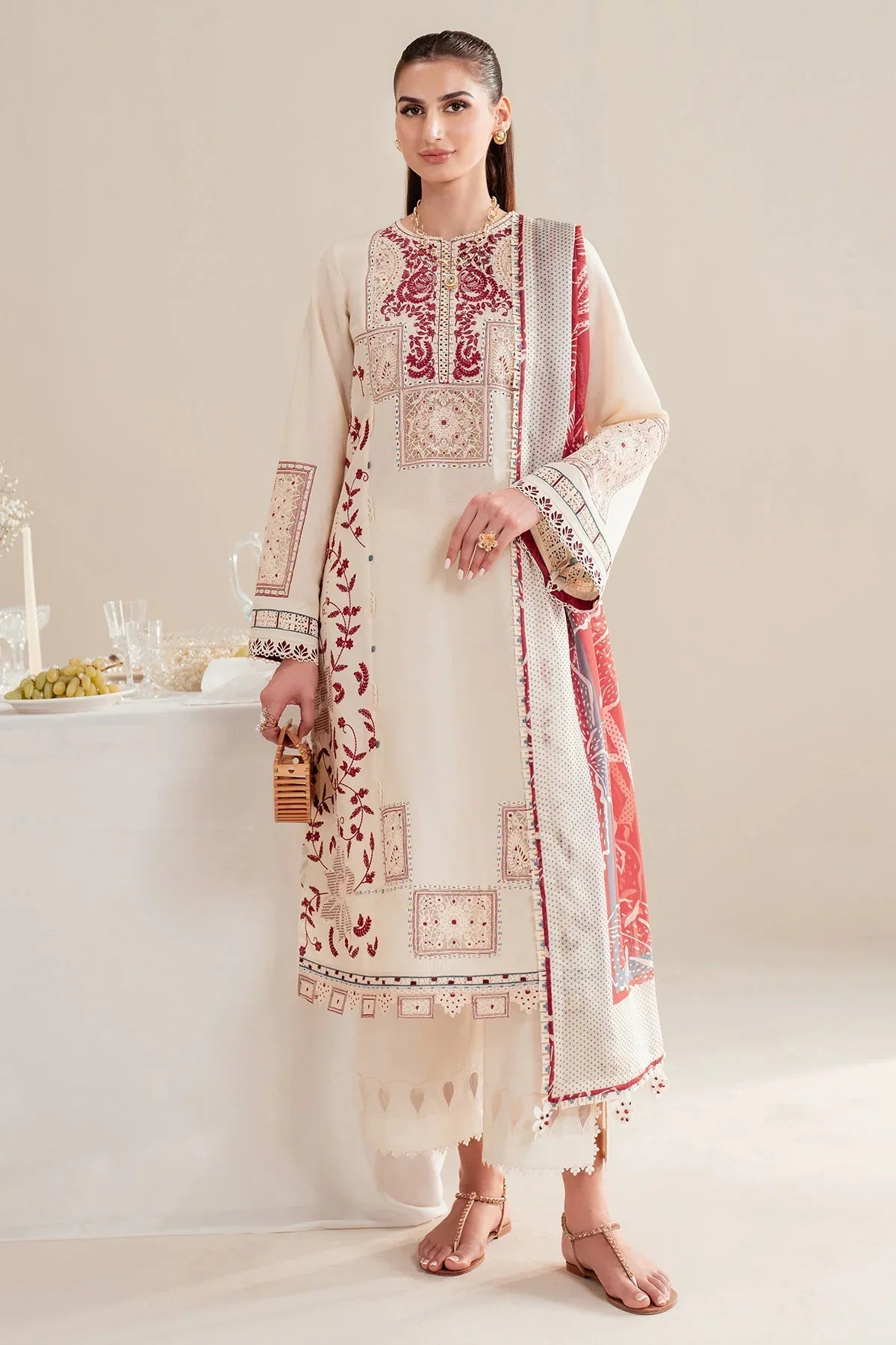 Jazmin | Iris EMBROIDERED LAWN IL'25-D02 - House Of Hania