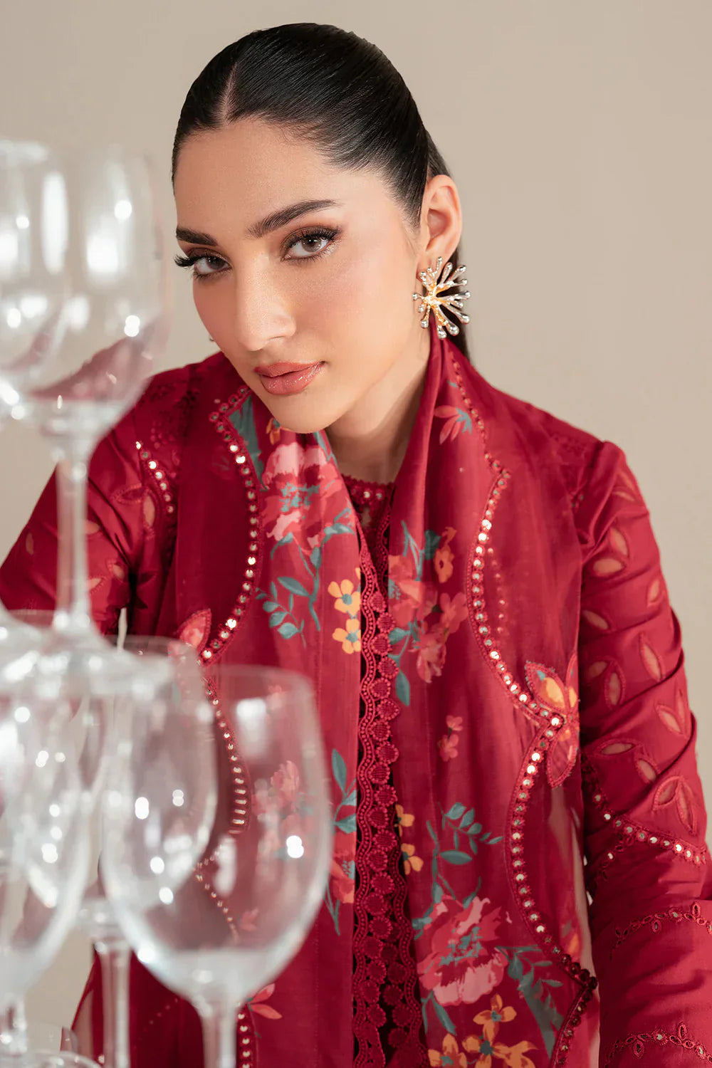 Jazmin | Iris EMBROIDERED LAWN IL'25-D03 - House Of Hania