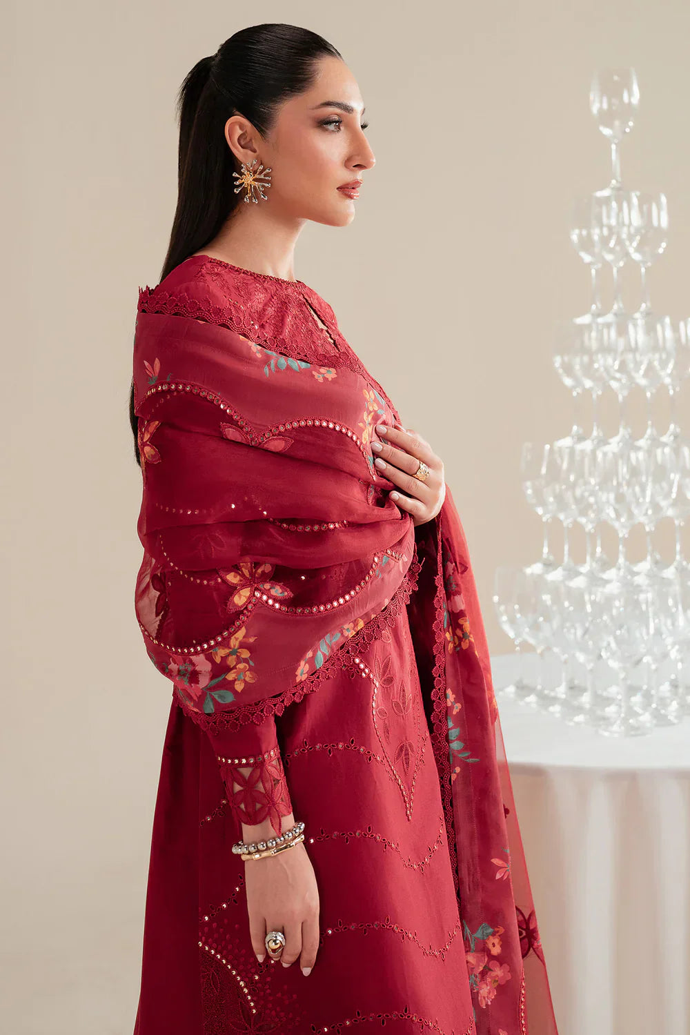 Jazmin | Iris EMBROIDERED LAWN IL'25-D03 - House Of Hania