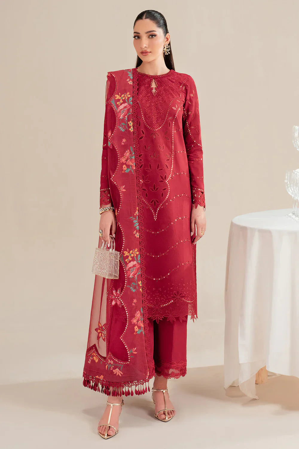 Jazmin | Iris EMBROIDERED LAWN IL'25-D03 - House Of Hania