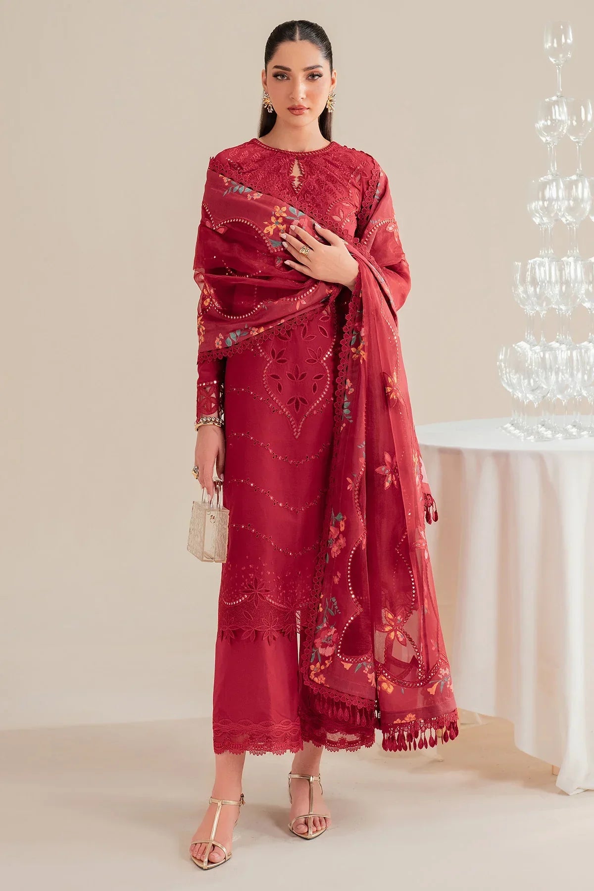 Jazmin | Iris EMBROIDERED LAWN IL'25-D03 - House Of Hania