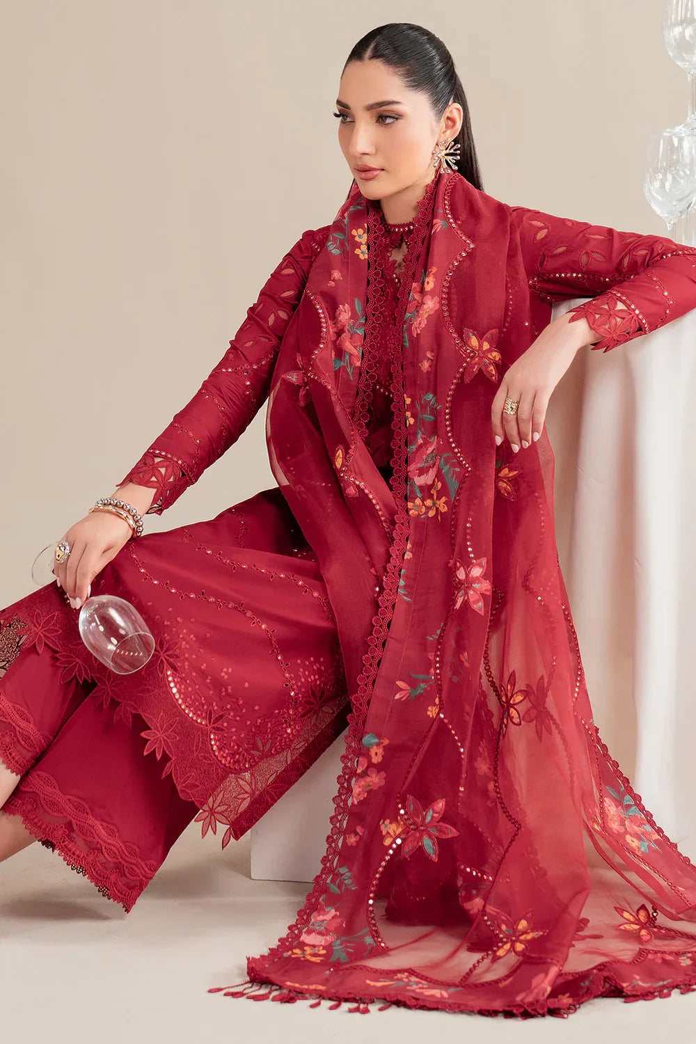 Jazmin | Iris EMBROIDERED LAWN IL'25-D03 - House Of Hania