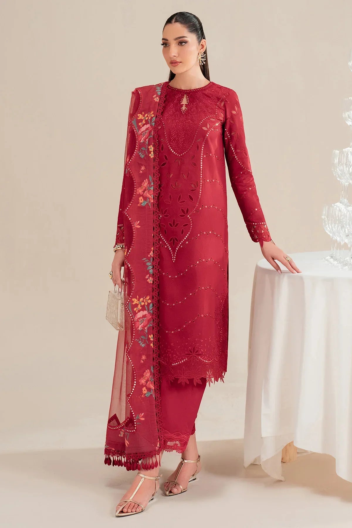 Jazmin | Iris EMBROIDERED LAWN IL'25-D03 - House Of Hania