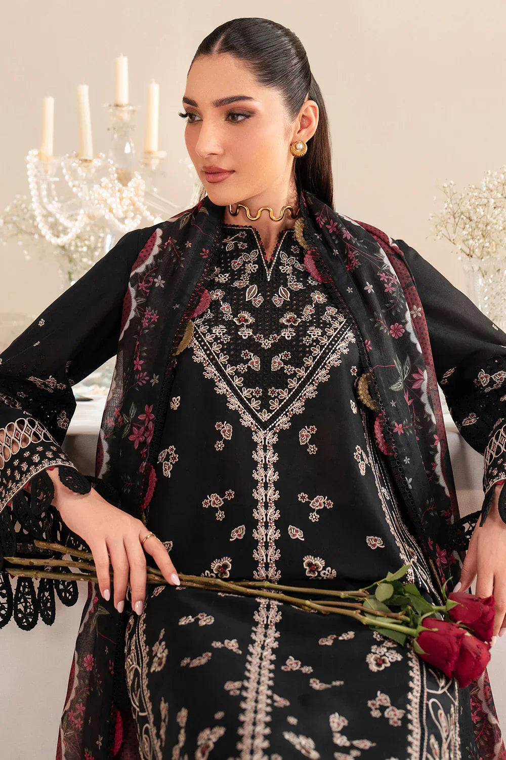 Jazmin | Iris EMBROIDERED LAWN IL'25-D07 - House Of Hania