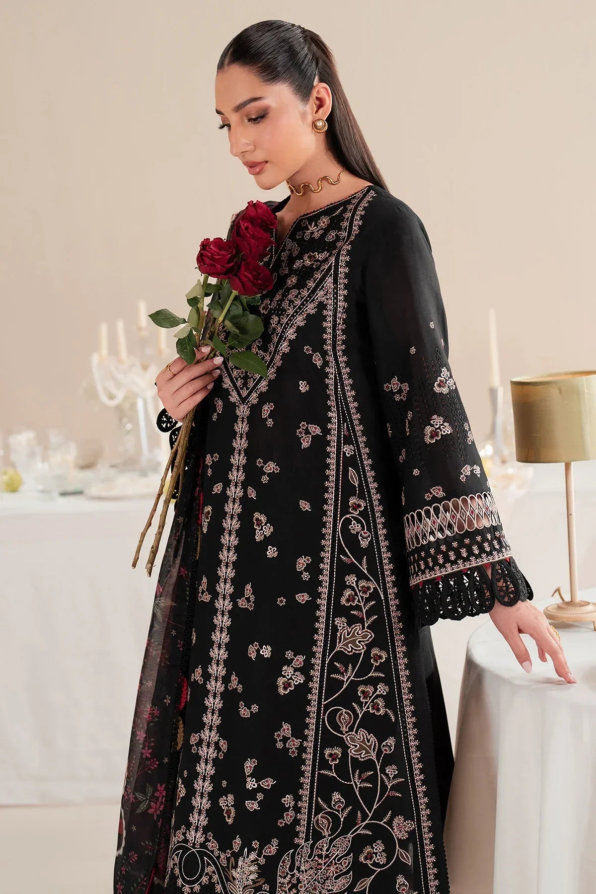 Jazmin | Iris EMBROIDERED LAWN IL'25-D07 - House Of Hania