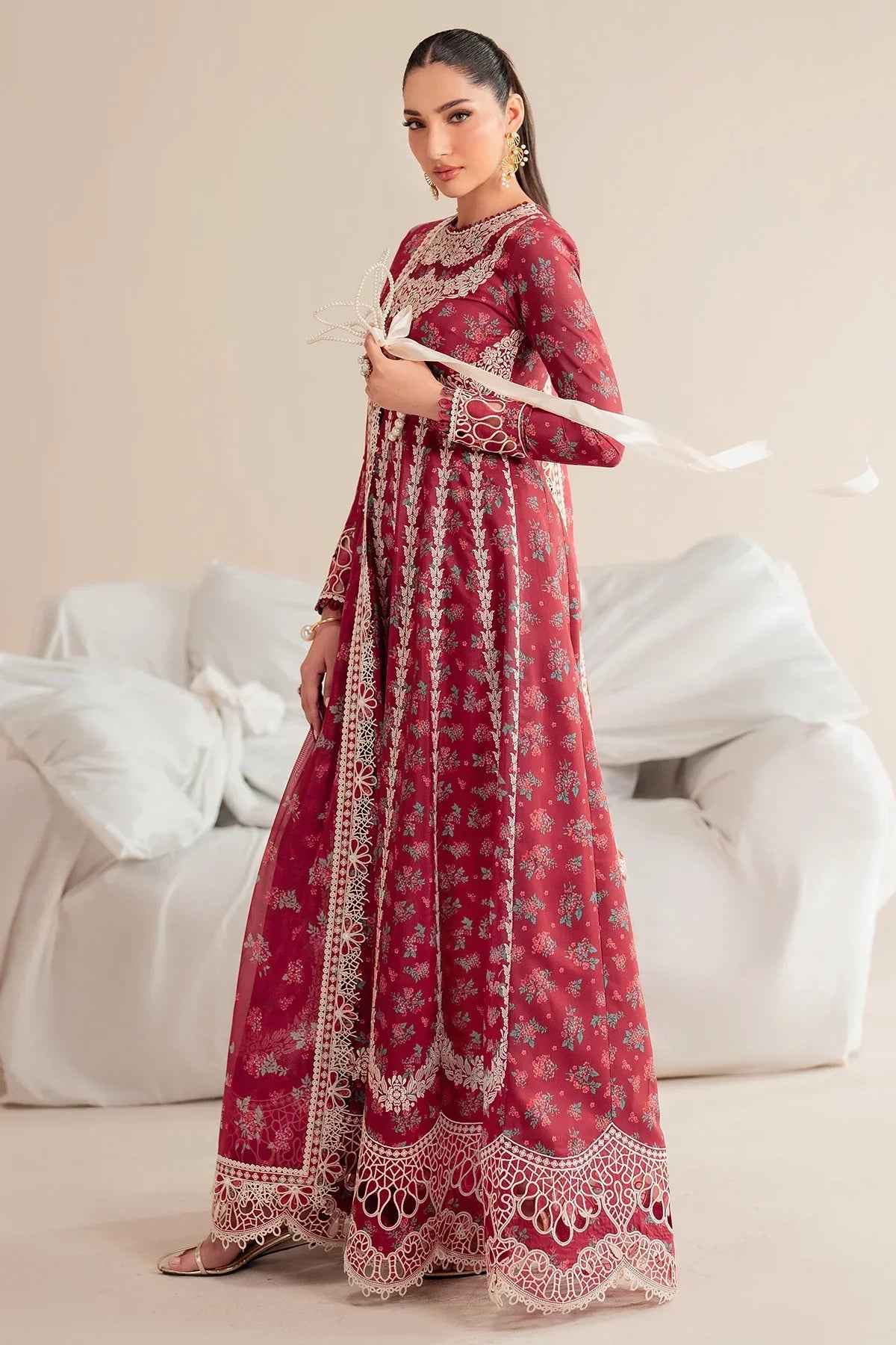 Jazmin | Iris EMBROIDERED LAWN IL'25-D08 - House Of Hania