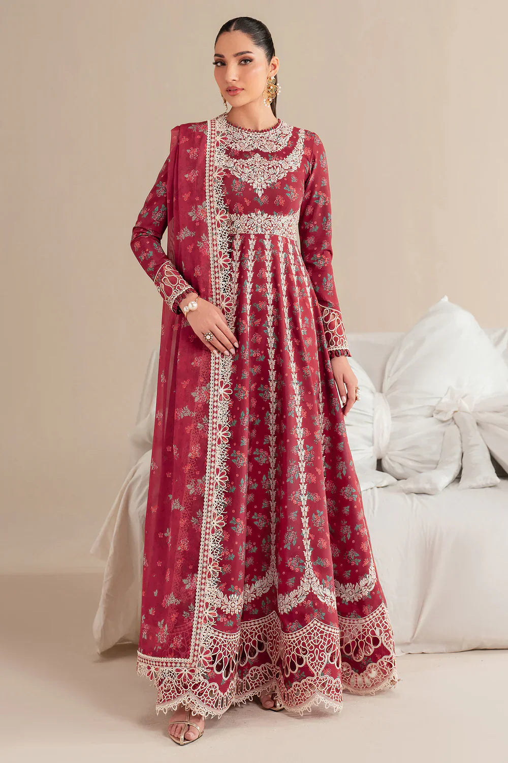 Jazmin | Iris EMBROIDERED LAWN IL'25-D08 - House Of Hania