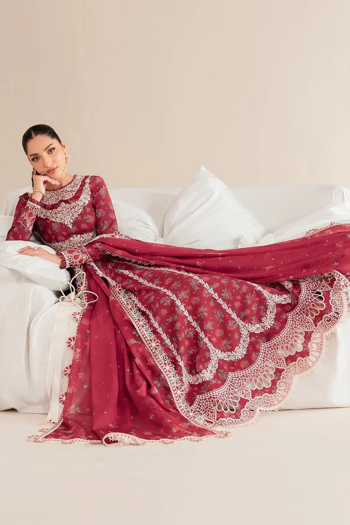 Jazmin | Iris EMBROIDERED LAWN IL'25-D08 - House Of Hania