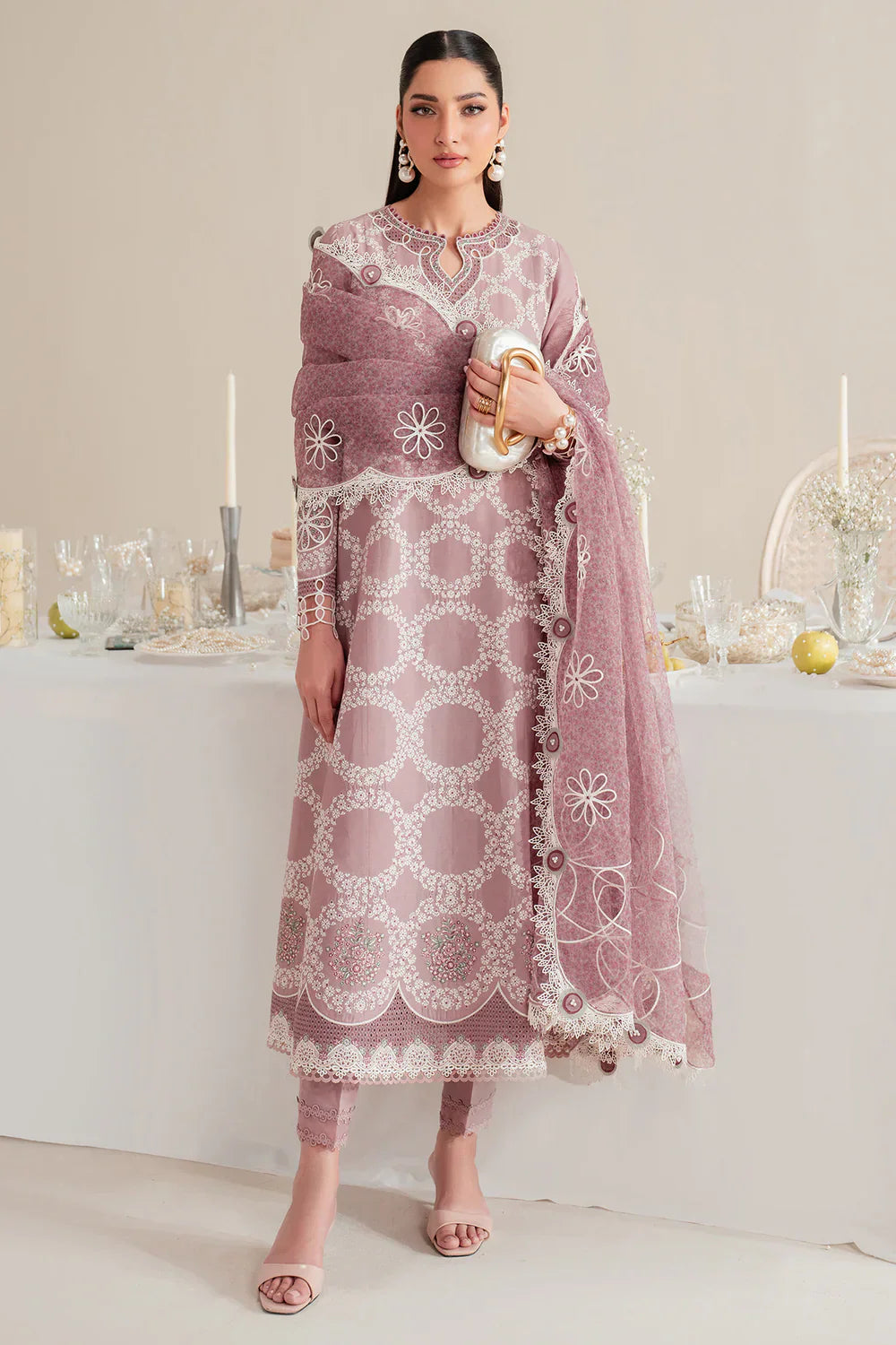Jazmin | Iris EMBROIDERED LAWN IL'25-D10 - House Of Hania