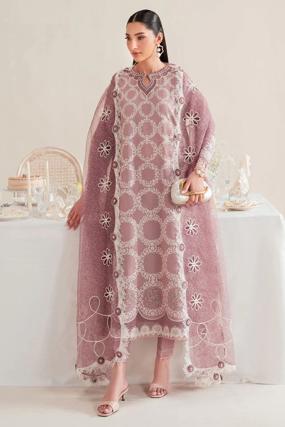 Jazmin | Iris EMBROIDERED LAWN IL'25-D10 - House Of Hania