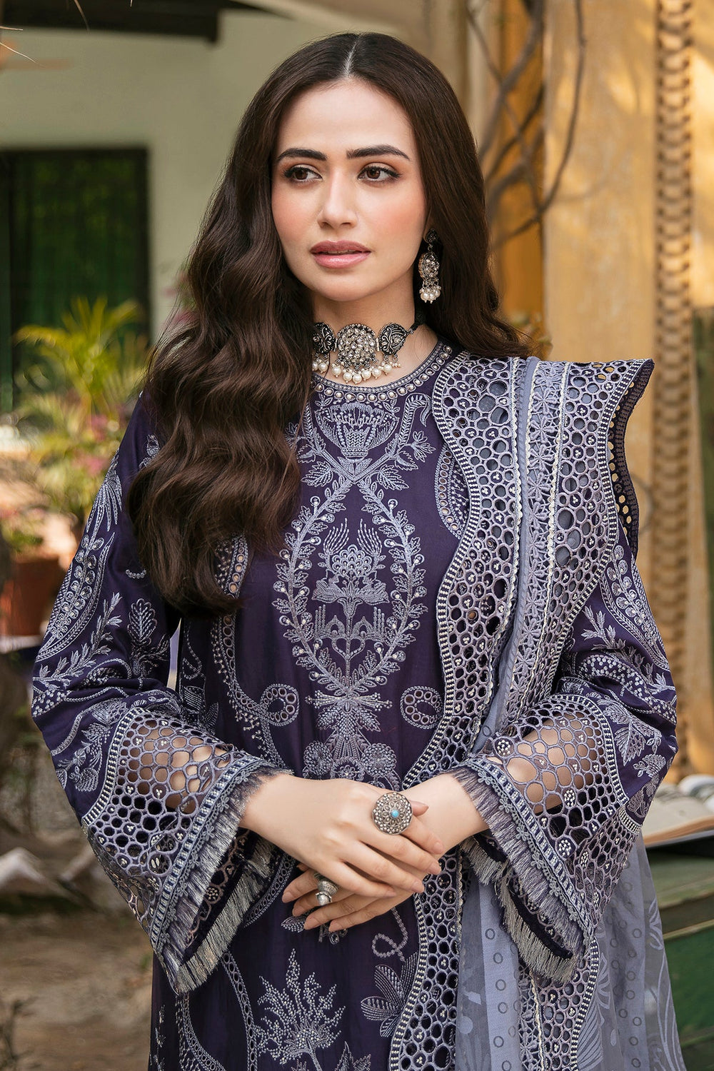 Jazmin | Shahkaar Luxury Eid Lawn SS26 | SL22-D1 - House Of Hania