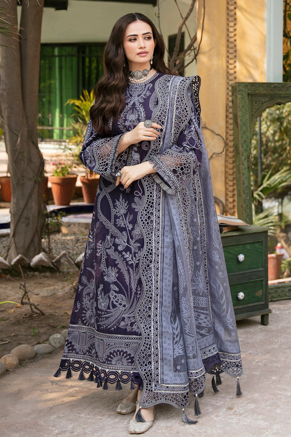 Jazmin | Shahkaar Luxury Eid Lawn SS26 | SL22-D1 - House Of Hania